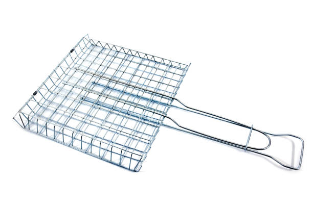 istock Grill grate isolated on white background.Metal grill grid isolated 898530308
