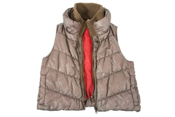 istock Opened brown vest isolated on white background.Waistcoat isolated 898534572