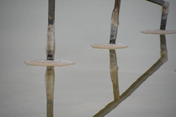 istock railing in the middle of the Dead Sea 898537706