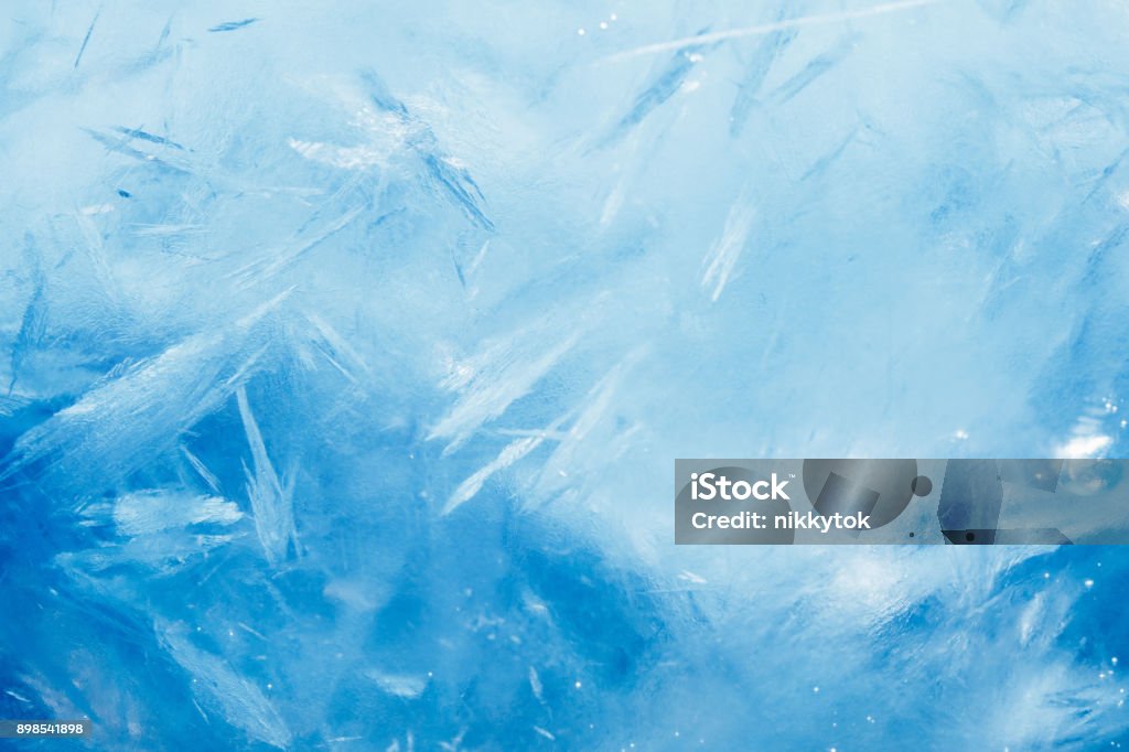 ice background, blue frozen texture ice background with copy-space, blue frozen texture Ice Stock Photo