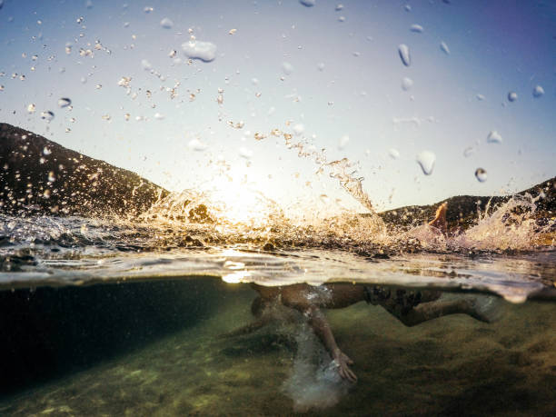 istock Kid swimming in the sea 898559186