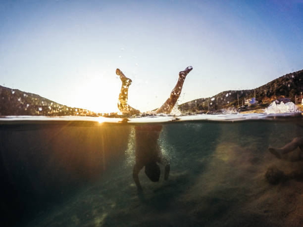 istock Kid swimming in the sea 898559210