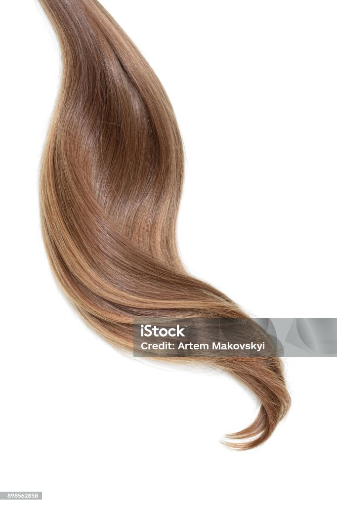 Onda do cabelo natural em um fundo branco - Foto de stock de Pelo royalty-free