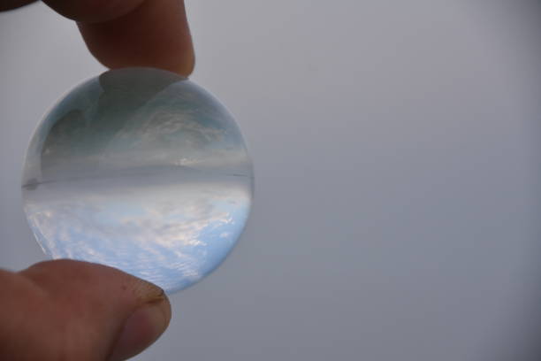 A glass of water placed outdoors