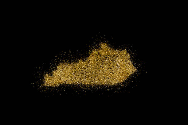 istock Kentucky shaped from golden glitter on black (series) 898570602