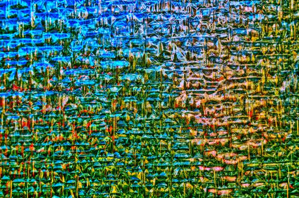 istock Blue green, red, yellow glass background 898570732