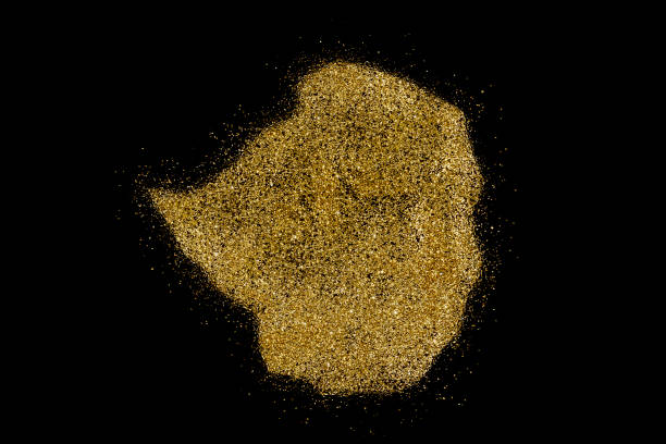 istock Zimbabwe shaped from golden glitter on black (series) 898571612