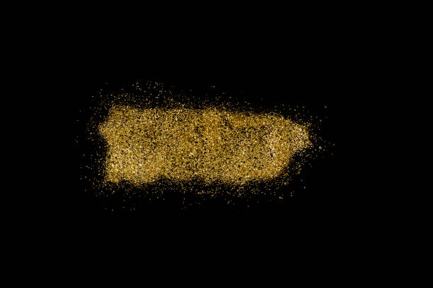 istock Puerto Rico shaped from golden glitter on black (series) 898571632