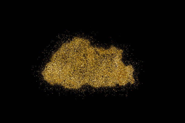 istock Bhutan shaped from golden glitter on black (series) 898571674
