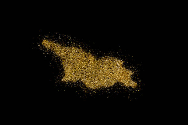 istock Georgia shaped from golden glitter on black (series) 898571686