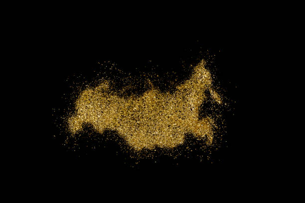istock Russia shaped from golden glitter on black (series) 898574470