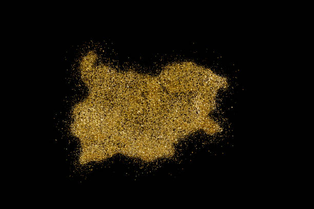 istock Bulgaria shaped from golden glitter on black (series) 898574590