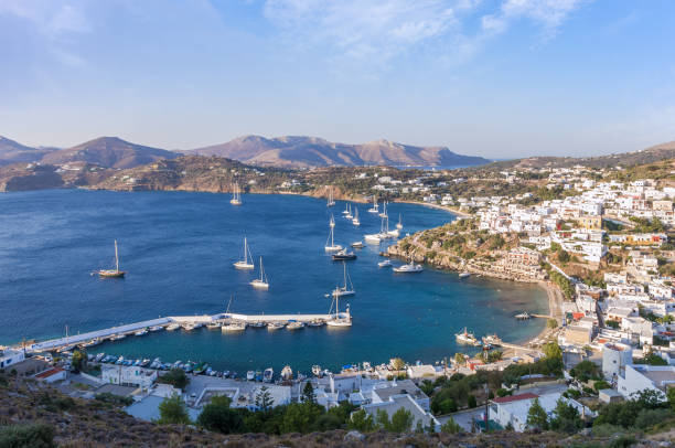 istock Panoramic view from the castle of Leros island, Dodecanese, Greece 898575312