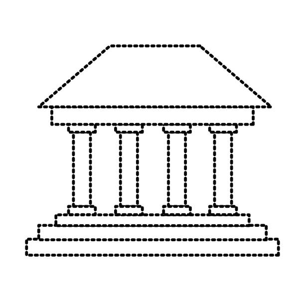 그리스 건물 기호 - column pedestal greek culture washington dc stock illustrations