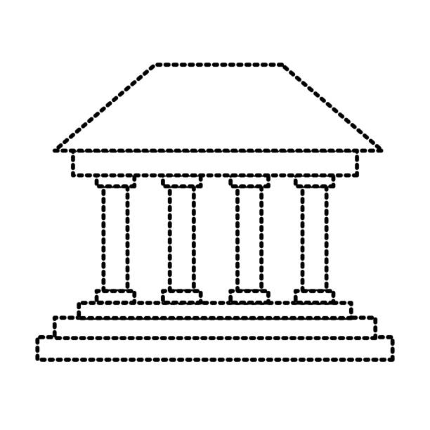 grecki symbol budynku - column pedestal greek culture washington dc stock illustrations