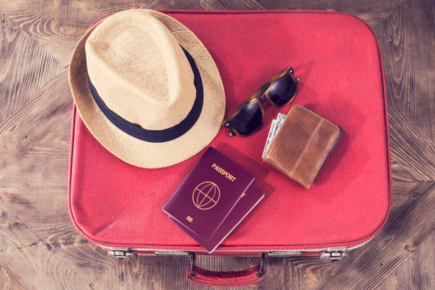 istock Travel concept on wooden table 898578434
