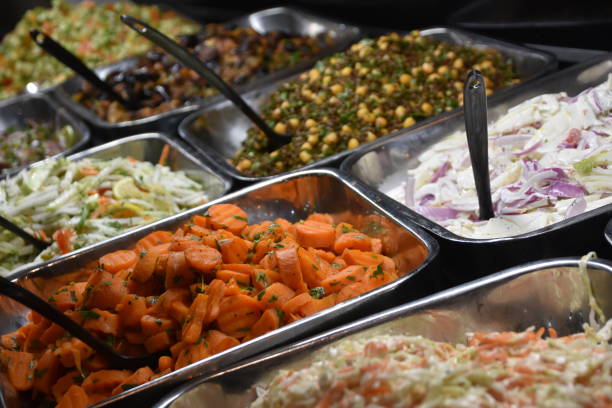 istock Fresh salads in a hotel 898578742