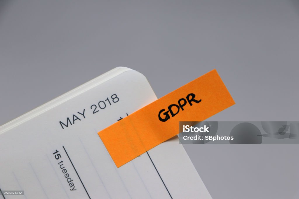 Données générales Protection Regulation (PIBR) - rappel Agenda mai 2018 - Photo de Règlement général sur la protection des données libre de droits