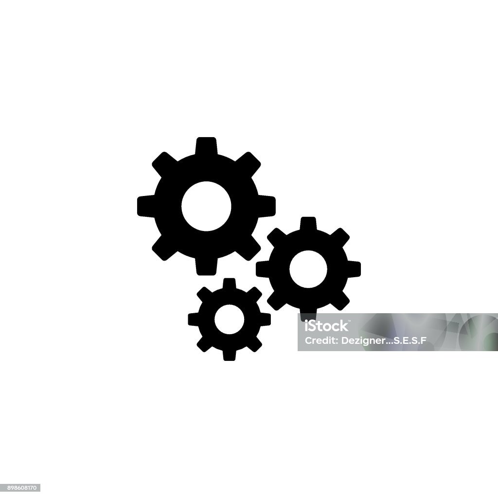 Settings gears vector icon Gear - Mechanism stock vector