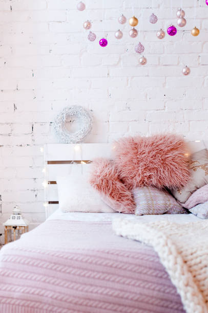 istock bedroom  with Christmas decor 898612094