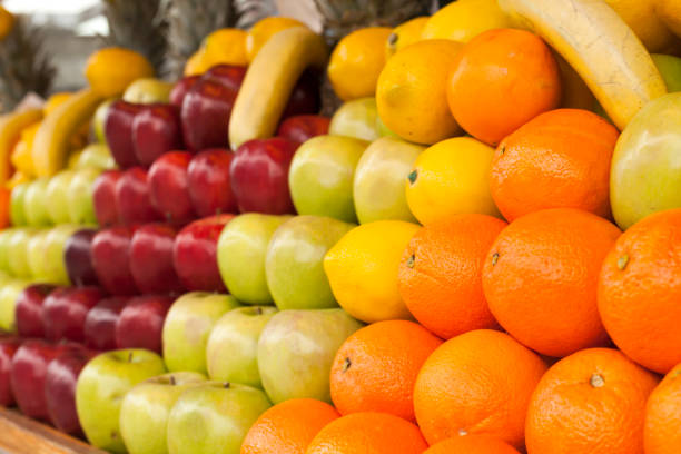 istock Fruits on a farm market 898612976