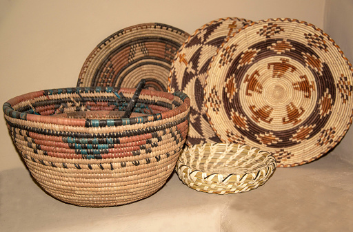 Native American Indian woven baskets make beautiful southwestern decor