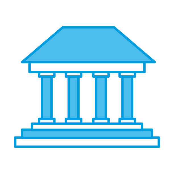 греческий символ здания - pedestal column greek culture washington dc stock illustrations
