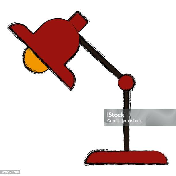 Desk Light Lamp Stock Illustration - Download Image Now - Adjustable, Clean, Clip Art