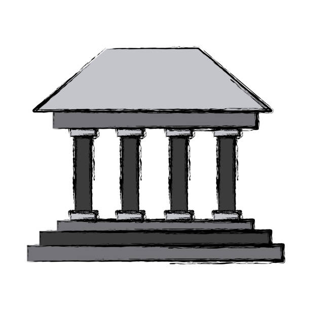 그리스 건물 기호 - column pedestal greek culture washington dc stock illustrations