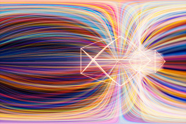 Abstract form of flowing lines.