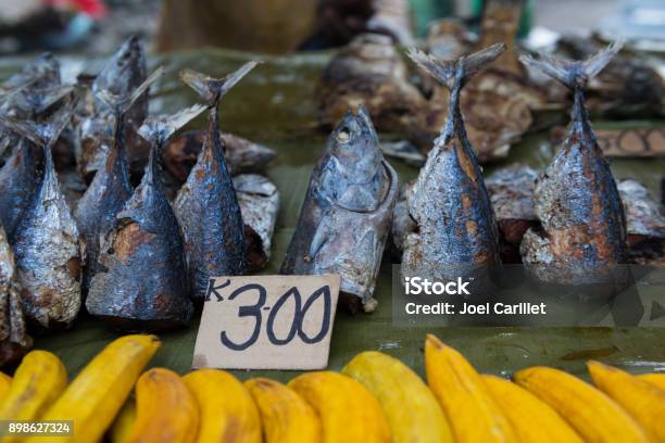 Fish Market In Madang Papua New Guinea Stock Photo - Download Image Now - Market - Retail Space, Papua New Guinea, Banana