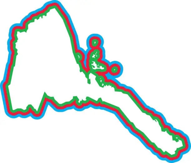 Vector illustration of Eritrea Outline