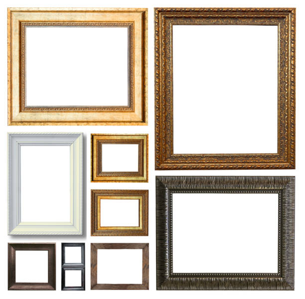 istock Group of vintage wooden picture frame 898645192