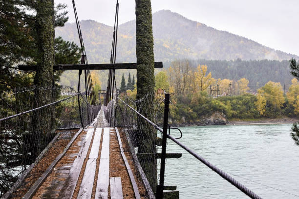 istock Old bridge. Mountain river. Autumn landscape 898652142