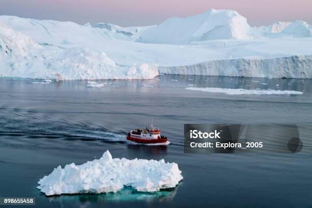 Arctic Icebergs On Arctic Ocean In Greenland Stock Photo - Download Image Now - Greenland, Arctic, North Pole