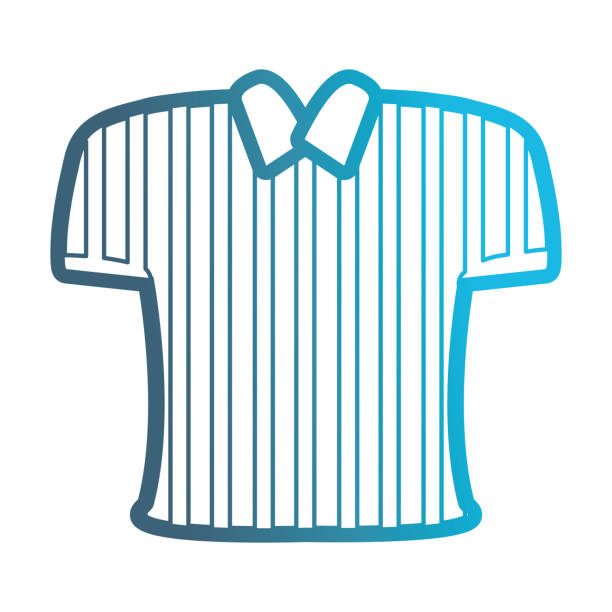 illustrations, cliparts, dessins animés et icônes de icône de chemise arbitre - american football referee american culture striped