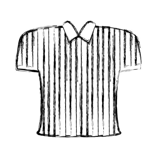 illustrations, cliparts, dessins animés et icônes de icône de chemise arbitre - american football referee american culture striped