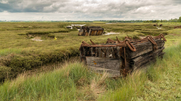 istock Marshland near the River Crouch, England, UK 898659874