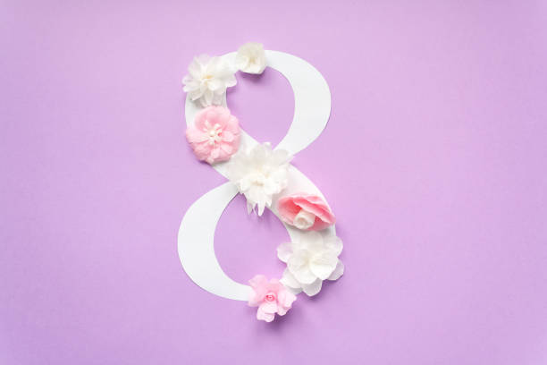 istock March 8 Women's Day card with paper flowers 898667580