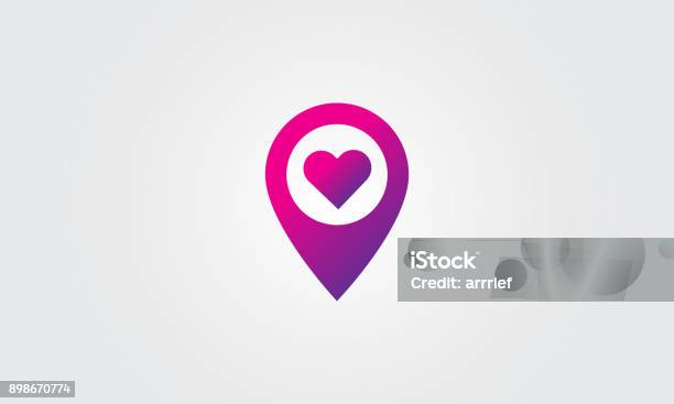 Liebe Symbol Stock Vektor Art und mehr Bilder von Herzform - Herzform, Stecknadelsymbol, Liebe