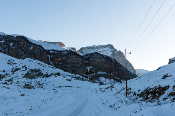istock Snow covered mountains peaks, winter mountains 898670934