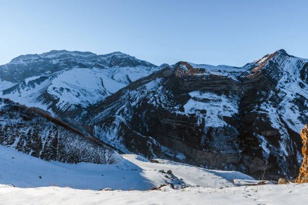 istock Snow covered mountains peaks, winter mountains 898671284