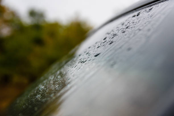istock Rain drops on the windscreen of car 898676322