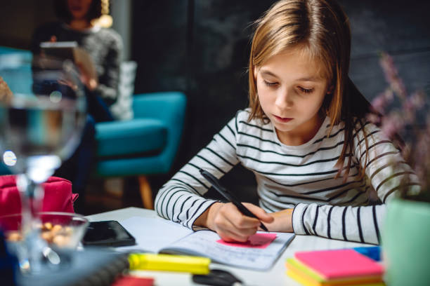 istock Girl doing homework late at night 898680036