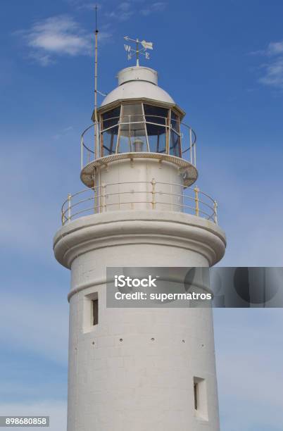 Lighthouse In The Background Of The Sky In The Town Of Paphos Stock Photo - Download Image Now