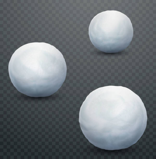 istock White snow ball. Realistic snow mass. Winter decoration 898687098