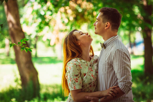 istock Beautiful couple on a natural background 898691174
