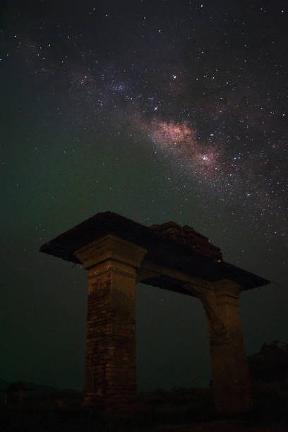 istock Ancient temple; Wat Saam Prasob or Sunken Temple (Underwater Temple)  with milky way galaxy 898691738