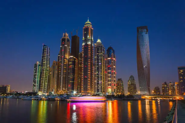 Photo of Nightlife in Dubai Marina. UAE. November 14, 2012