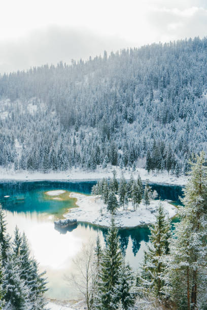 istock Cauma lake in Switzerland in winter 898692420